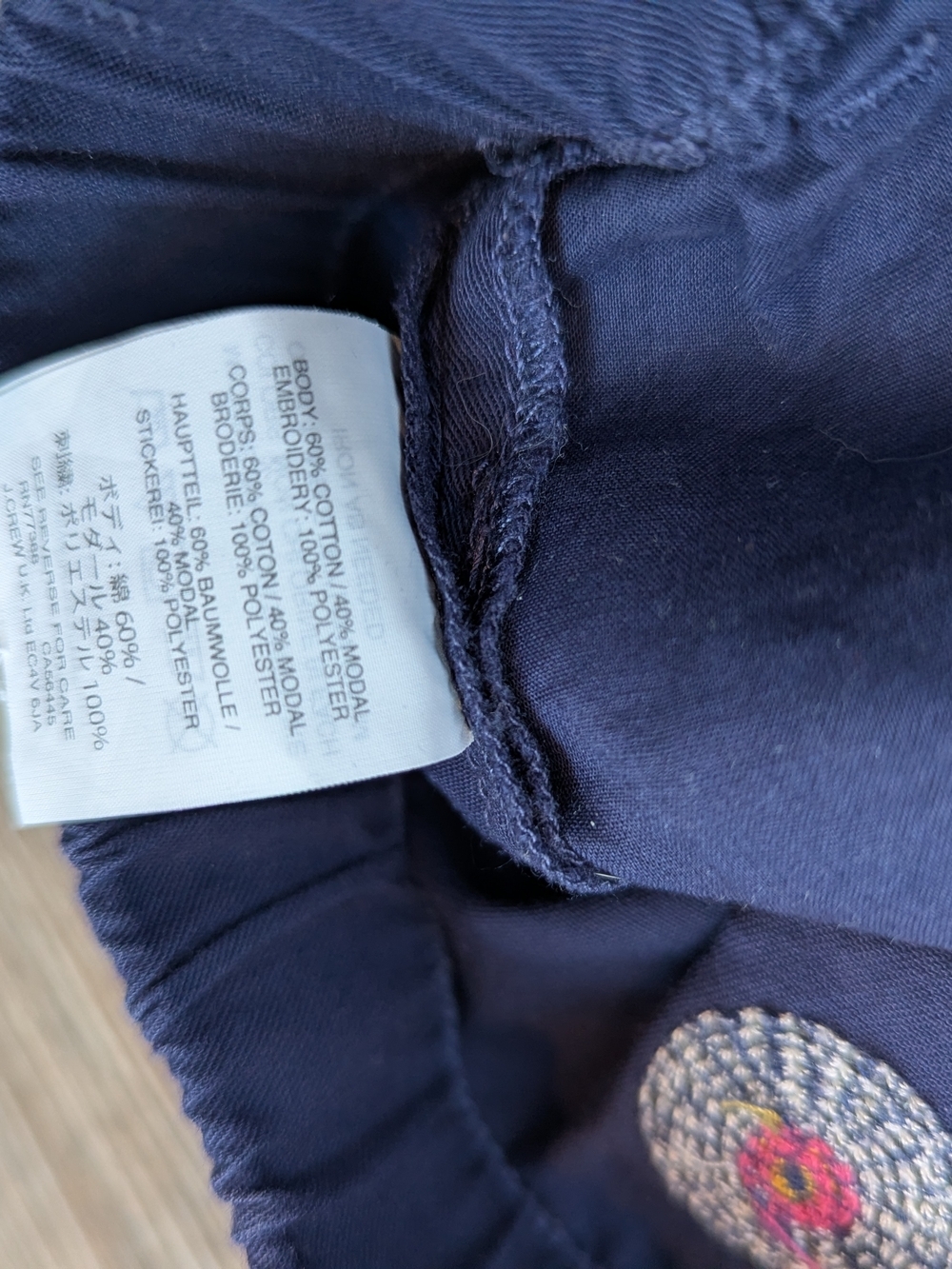 Madewell Embroidered cotton Shorts Elastic Waist Midnight Blue Boho Size XS - Picture 8 of 11